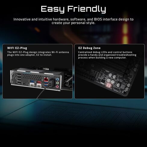 Gigabyte X870 Gaming WiFi6 AMD AM5 LGA 1718 اللوحة الأم ، ATX ، DDR5 ، 3x M.2 ، PCIE 5.0 ، USB4 ، WiFi 6 ، 2.5GBE LAN ، EZ-LATCH ، ضمان 5 سنوات (متجدد) in Saudi Arabia