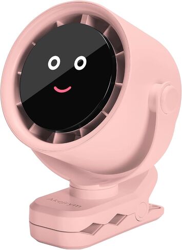 Clip on Fan for Bed, Portable Fan for Travel, 360° Rotate Battery Operated Personal Fan, Air Turbo Tech & Digital display, stroller fan with 5 Speeds, For Home Office Stroller Camping - Black in Saudi Arabia