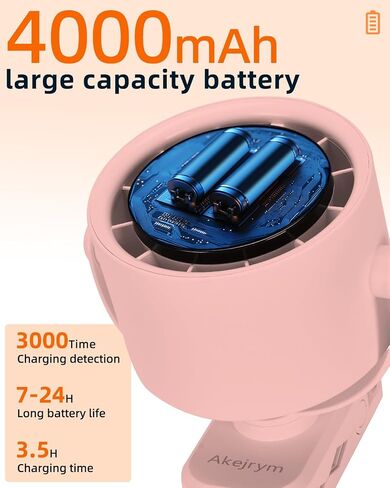 Clip on Fan for Bed, Portable Fan for Travel, 360° Rotate Battery Operated Personal Fan, Air Turbo Tech & Digital display, stroller fan with 5 Speeds, For Home Office Stroller Camping - Black in Saudi Arabia