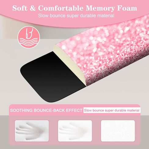 لوحة فأر Lateefah مع راحة معصم ، وسادة الماوس المريحة 3 في 1 ومواد لوحة مفاتيح راحة الهلام Mousepad مع تخفيف آلام المعصم مع المعصم ووسادة الكتابة السهلة للمنزل ، المكتب (Pink Stay Evential) in Kuwait