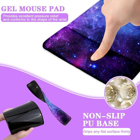لوحة فأر Lateefah مع راحة معصم ، وسادة الماوس المريحة 3 في 1 ومواد لوحة مفاتيح راحة الهلام Mousepad مع تخفيف آلام المعصم مع المعصم ووسادة الكتابة السهلة للمنزل ، المكتب (Pink Stay Evential) in Kuwait