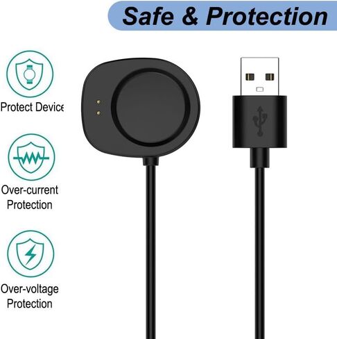 Emilydeals Charger for Amazfit Balance/T-Rex 3, Replacement USB Charging Cable Cord Dock for Amazfit Balance, T-Rex 3 Smart Watch (3.3ft/1m) (2) in Kuwait