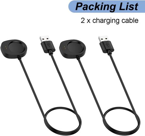 Emilydeals Charger for Amazfit Balance/T-Rex 3, Replacement USB Charging Cable Cord Dock for Amazfit Balance, T-Rex 3 Smart Watch (3.3ft/1m) (2) in Kuwait