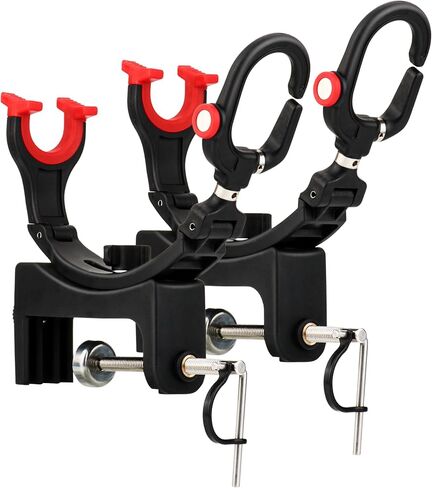 RUNCL 4/2/1 Pack Fishing Rod Holder for Boat – 360° Adjustable Dual-Direction Mount, No-Drill Quick Install, Fits Spinning & Casting Rods – Lightweight Mount for Canoe, Kayak, Raft, Fishing Gear Gift in Kuwait