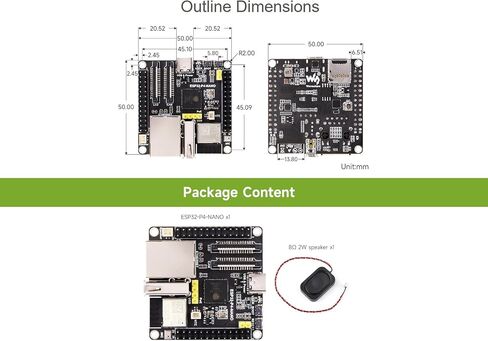 ESP32-P4-NANO Development Board Based on ESP32-P4 Chip with RISC-V Dual-core and Single-core Processors, Onboard MIPI-CSI, MIPI-DSI, USB 2.0 OTG, ETH, SDIO 3.0 TF Card Slot, etc. Interfaces in Saudi Arabia