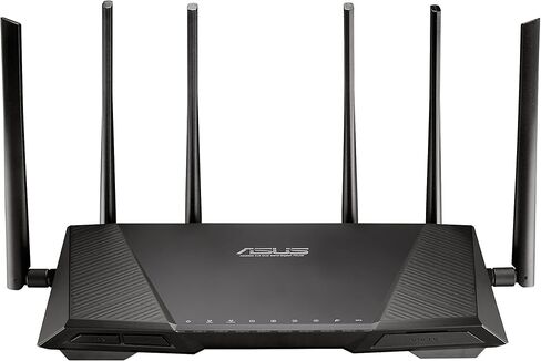 ASUS AC2900 WiFi Dual-Band Gigabit Wireless Trouter مع معالج ثنائي النواة و 1.8 جيجا هرتز وأمان شبكة الحماية (RT-AC86U) (متجدد) in Saudi Arabia