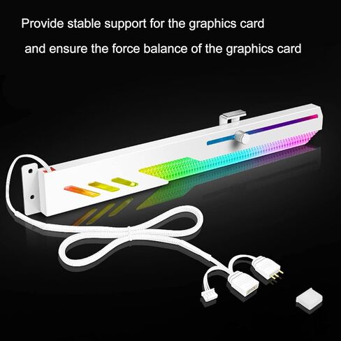 GOWENIC GRAFIC CARD SUPERT GPU BRACE ، GT8 RGB Graphics Card Holder 5V 3 PIN Color RGB Graphics Bracket ، لعمل الألعاب in Saudi Arabia
