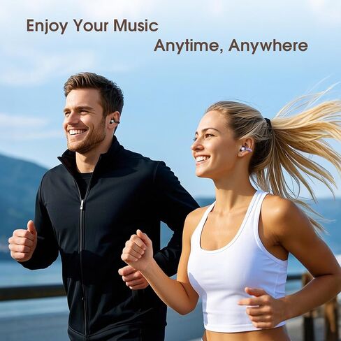 سماعات أذن مقطع ، راحة خفيفة الوزن مع تصميم مضاد للقطرات مفتوحة أذن أذن من Bluetooth 5.4 ، بطارية 50 ساعة سماعات أذن مفتوحة ، مقاومة للماء ، مثالية للارتداء النظارات والرياضة والتدريبات in Kuwait