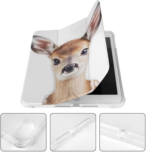 قضية صورة الغزلان مع حامل القلم رفيع الخفيفة الوزن trifold موقف متوافق مع iPad mini 4/5/6 mini6 （8.3in） in Kuwait