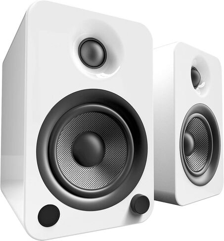 مكبرات صوت Kanto Yu4 مع Bluetooth و Phono Preamp ، Gloss White (متجدد) in Kuwait