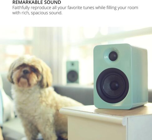 مكبرات صوت Kanto Yu4 مع Bluetooth و Phono Preamp ، Gloss White (متجدد) in Kuwait