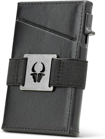 محفظة DONBOLSO الجلدية البسيطة للرجال - محفظة نحيفة مع حماية ضد حجب RFID - حامل عملي للنقود وبطاقات الائتمان - أفضل هدية محفظة للرجال - مريحة وخفيفة ومتينة - بني عتيق in Kuwait