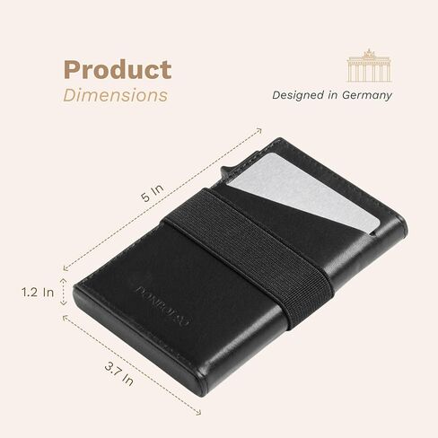 محفظة DONBOLSO الجلدية البسيطة للرجال - محفظة نحيفة مع حماية ضد حجب RFID - حامل عملي للنقود وبطاقات الائتمان - أفضل هدية محفظة للرجال - مريحة وخفيفة ومتينة - بني عتيق in Kuwait