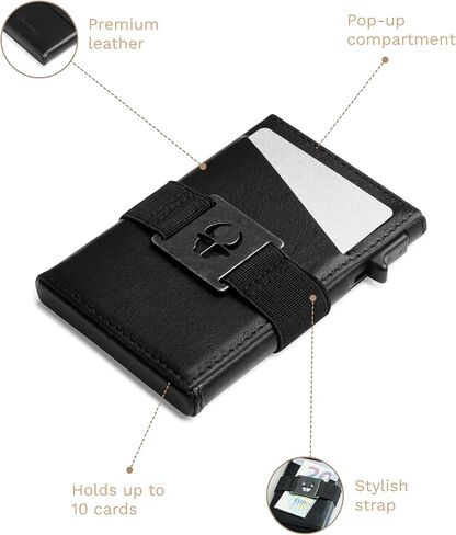 محفظة DONBOLSO الجلدية البسيطة للرجال - محفظة نحيفة مع حماية ضد حجب RFID - حامل عملي للنقود وبطاقات الائتمان - أفضل هدية محفظة للرجال - مريحة وخفيفة ومتينة - بني عتيق in Kuwait