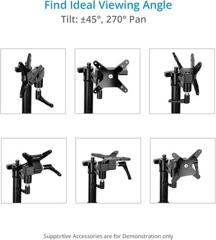 PROAIM Monitor Mount with 5/8" Baby Spigot. for C-Stands & Light Stands. 270° Pan, ±45° Tilt Adjustments. Payload up to 30kg /66lb in Saudi Arabia