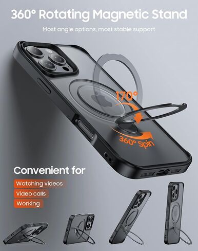 تم تصميمه لحالة iPhone 16 Pro Max ، مع حامل مغناطيسي بزاوية 360 درجة [متوافق مع Magsafe] in Saudi Arabia