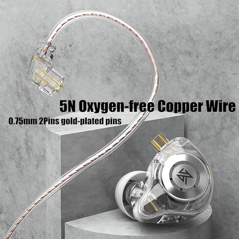 KZ EDX PRO Gaming Earbuds HiFi Deep Bass in Ear Monitors with 1DD, IEM for Gaming Wired IEM Earphones Headphone with New 10mm Dynamic Driver Detachable Cable for Video Music Church (Black, with mic) in Kuwait