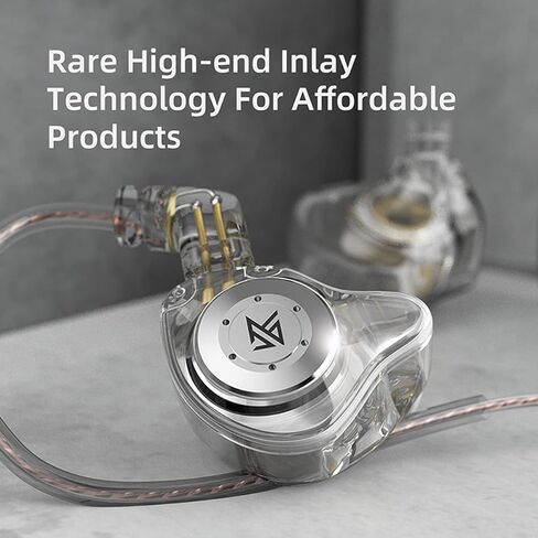 KZ EDX PRO Gaming Earbuds HiFi Deep Bass in Ear Monitors with 1DD, IEM for Gaming Wired IEM Earphones Headphone with New 10mm Dynamic Driver Detachable Cable for Video Music Church (Black, with mic) in Kuwait