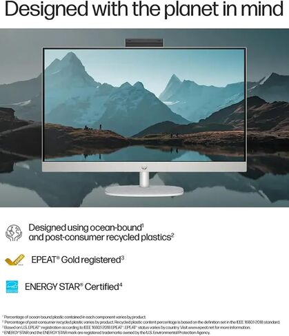 HP All-in-One Desktop Computer, 27'' FHD Touchscreen, Windows 11 Pro, Intel 12-core Ultra 7 155U(Beats i7-1355U), Wi-Fi 6, Bluetooth, Adjustable Height, Anti-Glare (16GB RAM | 1TB SSD) in Saudi Arabia
