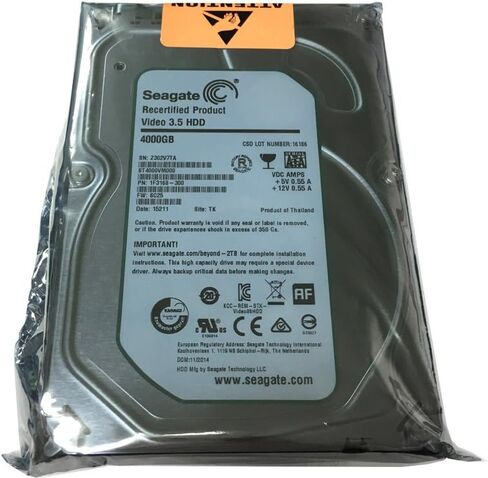 Seagate Video HDD ST4000VM000 4TB 5900RPM 64MB CACHE SATA III 6.0GB/S 3.5 "محرك أقراص صلبة داخلي- ث/سنة ضمان (متجدد) in Saudi Arabia