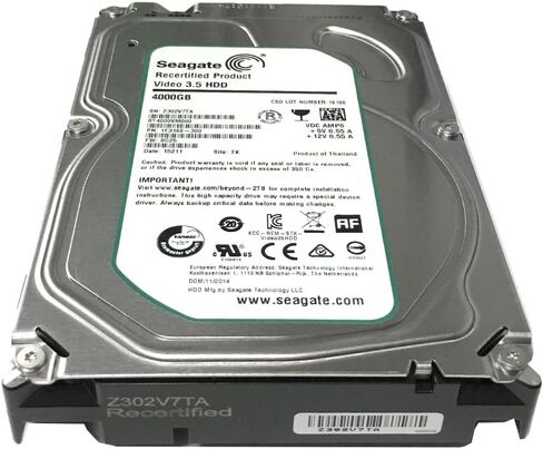 Seagate Video HDD ST4000VM000 4TB 5900RPM 64MB CACHE SATA III 6.0GB/S 3.5 "محرك أقراص صلبة داخلي- ث/سنة ضمان (متجدد) in Saudi Arabia