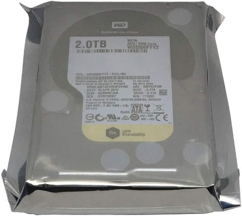 محرك الأقراص الثابتة للمؤسسة WD RE 2 TB: 3.5 بوصة ، 7200 دورة في الدقيقة ، SATA III ، ذاكرة التخزين المؤقت 64 ميغابايت (WD2000FYYZ) (النموذج القديم) (متجدد) in Saudi Arabia