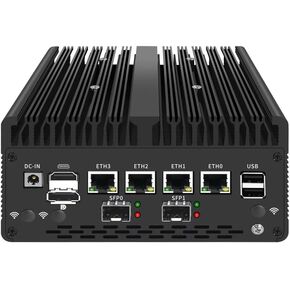Fanless Mini PC I5-13420H with DDR5 M.2 Nvme 4*i226 2.5G LAN,USB,HDMI,DP,Type-c,2 * 10G SFP+,WiFi,Micro Router Appliance, AES-NI, OPNsense, NO RAM NO SSD (NO RAM NO SSD) in Saudi Arabia
