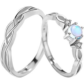 HUASAI خواتم زوجين لBf Gf مطابقة الخنصر خواتم مطابقة للأزواج حلقات الوعد أنا أحبك خواتم حلقات العلاقة للمسافات الطويلة مجوهرات هدايا لعيد الحب الذكرى in Kuwait