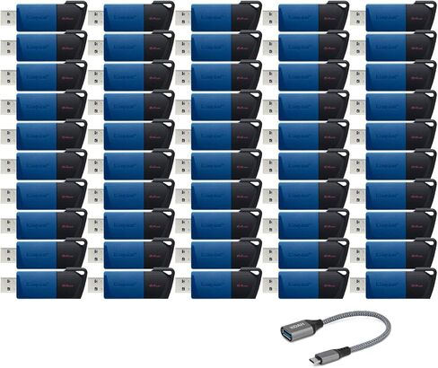 Kingston DataTraveler Exodia M 64GB USB 3.2 Flash Drive (50 pack) مع محول USB-C in Saudi Arabia