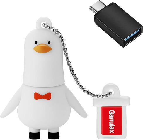 USB Flash Drives, 16GB/32GB/64GB/128GB Silicone USB2.0 High Speed Thumb Memory Stick Pen Date Storage Pendrive U Disk (Cute Goose, 128GB) in Kuwait