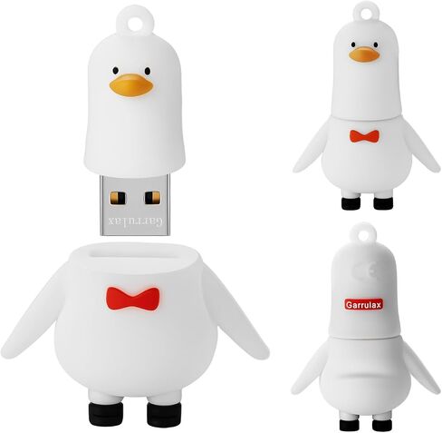 USB Flash Drives, 16GB/32GB/64GB/128GB Silicone USB2.0 High Speed Thumb Memory Stick Pen Date Storage Pendrive U Disk (Cute Goose, 128GB) in Kuwait