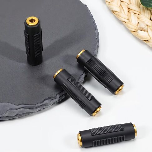 4 Pack 3.5mm Stereo Jack to 3.5mm Stereo Jack Female to Female Adapter Connector, Aux Adapter Gold Plated Stereos Coupler for Stereos Cable, Speakers and Headphones in Saudi Arabia
