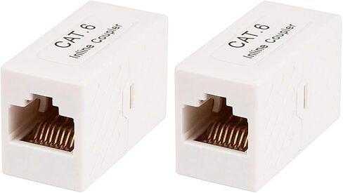 Monoprice CAT6 RJ45 مقرن مضمّن ، أبيض (حزمة 2) in Saudi Arabia