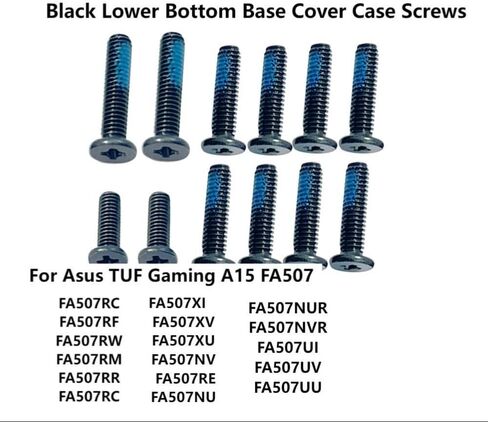 Black Lower Bottom Base Cover Case Screws Replacement for ASUS TUF Gaming A15 FA507 FA507RC FA507RF FA507RW FA507RM FA507RE FA507XI / F15 FX507 FX507ZC FX507ZU in Saudi Arabia