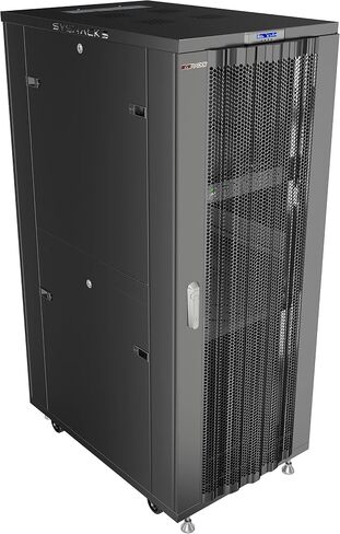 Sysracks 42U Floor Standing Rack Mount Server 24" Deep Network Cabinet, Server Rack with Fan, Removable Side Panels, Locking Mesh Door 24" Computer Cabinet Enclosure Network Rack Case SRF 42.6.6M in Saudi Arabia
