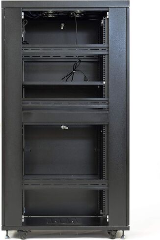 32U 32" Depth IT & Telecom Server Rack Cabinet,Glass Door,Air Control Panel 4Fans, 1PDU, 1 Shelf-Free! in Saudi Arabia