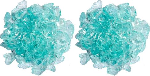 Hiland RGLASS-BB Pit Fire Glass i n Bahama Blend، تصنيف درجة الحرارة القصوى، جيد للبروبان أو الغاز الطبيعي، 10 رطل، 10 رطل in Kuwait