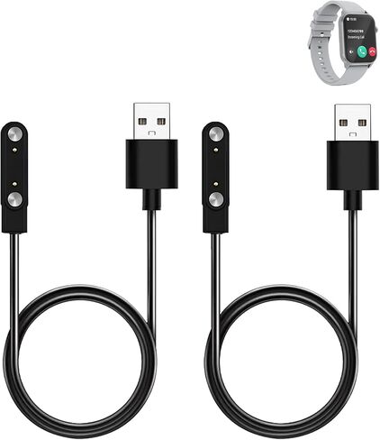 Charging Cable for TRAUSI TG08 Smart Watch, Magnetic USB Flexible Charging Cable Accessories for TRAUSI TG08 Smart Watch,(2 Pack) in Saudi Arabia