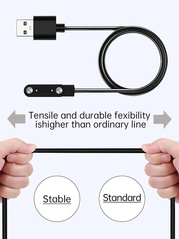 Charging Cable for TRAUSI TG08 Smart Watch, Magnetic USB Flexible Charging Cable Accessories for TRAUSI TG08 Smart Watch,(2 Pack) in Saudi Arabia