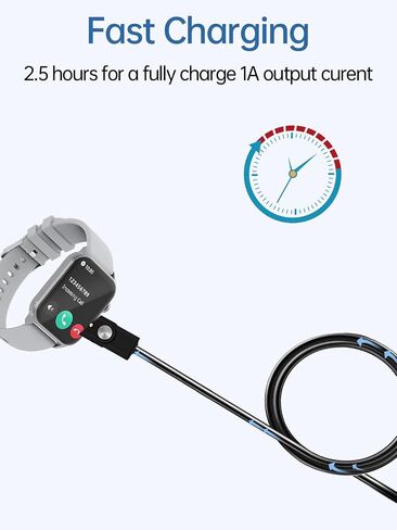 Charging Cable for TRAUSI TG08 Smart Watch, Magnetic USB Flexible Charging Cable Accessories for TRAUSI TG08 Smart Watch,(2 Pack) in Saudi Arabia