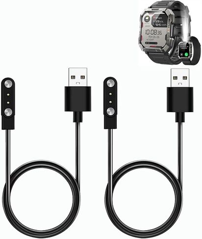 2 Pack Charging Cable for IOWODO W60 Smartwatches for Men Women,Magnetic USB Charging Cable Replacement Charger Compatible,2 Pack. in Saudi Arabia