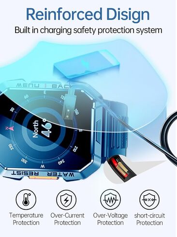 2 Pack Charging Cable for IOWODO W60 Smartwatches for Men Women,Magnetic USB Charging Cable Replacement Charger Compatible,2 Pack. in Saudi Arabia