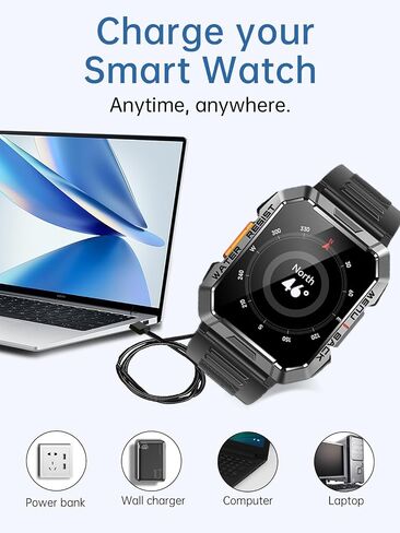 2 Pack Charging Cable for IOWODO W60 Smartwatches for Men Women,Magnetic USB Charging Cable Replacement Charger Compatible,2 Pack. in Saudi Arabia