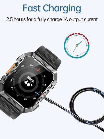 2 Pack Charging Cable for IOWODO W60 Smartwatches for Men Women,Magnetic USB Charging Cable Replacement Charger Compatible,2 Pack. in Saudi Arabia