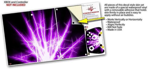Wraptorskinz Skin Decal Vinyl Wrap متوافق مع وحدة التحكم في Series Xbox X ووحدة التحكم - Lightning Purple (وحدة ألعاب غير متضمنة) in Saudi Arabia