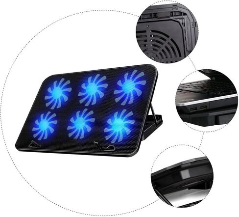 ARTIBETTER Laptop Cooling Stand with Fans Slip Design for Stable Use Compatible with Various Laptop Models for Gaming and Work Efficient Fan for in Saudi Arabia