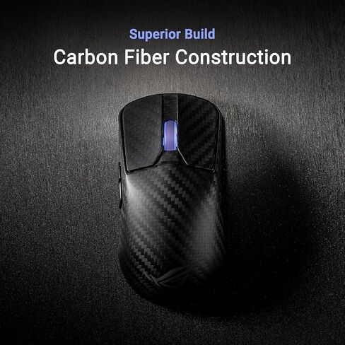 ASUS ROG HARPE ACE Wireless Gaming Mouse ، بناء ألياف الكربون ، ROG 100M مفتاح صغير بصري ، عجلة التمرير الإضاءة ، معدل تقرير USB: 8000 هرتز مع داعم معدل الاقتراع ROG. in Kuwait