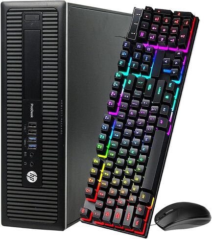 HP Prodesk 600 G2 SFF سطح المكتب PC W11 ، SFF Computer w/ 24in شاشة LCD ، معالج I5-6500 ، ذاكرة الوصول العشوائي 16 جيجابايت ، 1 تيرابايت ، مكبر صوت RGB ، كابل DP (متجدد) in Kuwait
