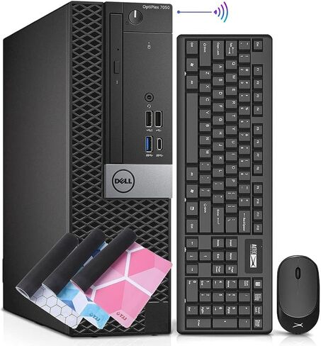 Dell Optiplex 7050 Computers Computers PC ، Intel Core I7-7700 3.6GHz ، 32GB RAM جديد 1TB M.2 NVME SSD+2TB HDD ، Intel AX200 WIFI 6 ، Bluetooth 5.2 ، HDMI ، الكمبيوتر الذي تم تجديده ، Windows 10 (Reneded) in Kuwait