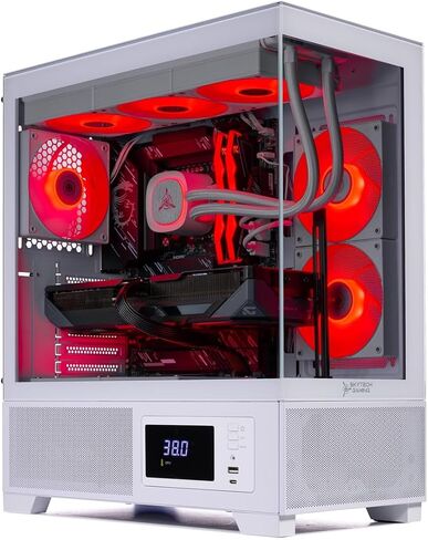 Skytech Azure 3 Plus Gaming PC Desktop ، Ryzen 9 9900x 4.4 GHz (5.6GHz Turbo) ، AMD RX 9070 XT 16GB ، 2TB Gen4 NVME SSD ، 32GB DDR5 RAM 5200 RGB ، in Kuwait